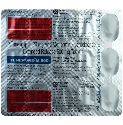 tenepure m 500mg tablet 10's